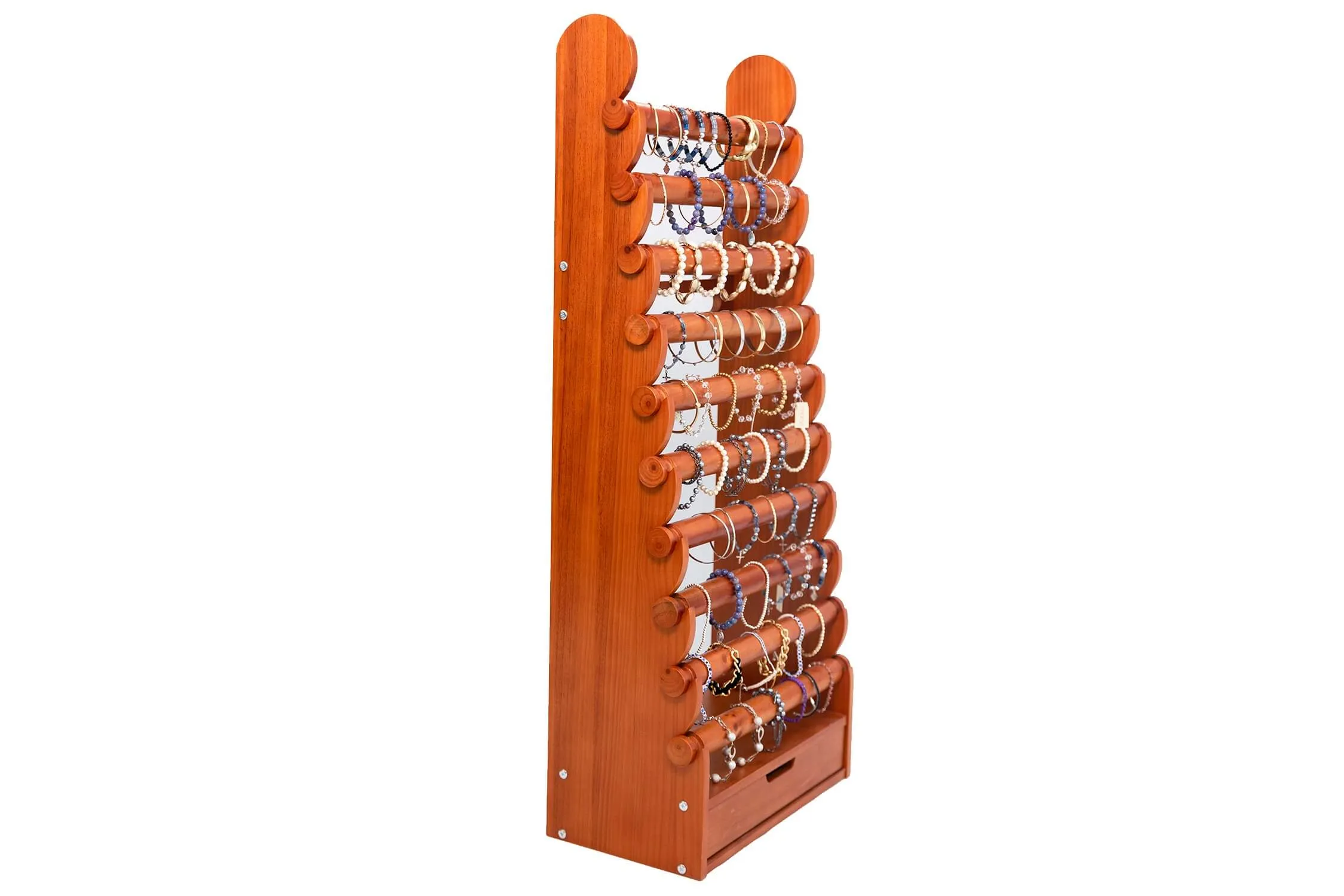the light wood 10-tier bracelet display — view 6