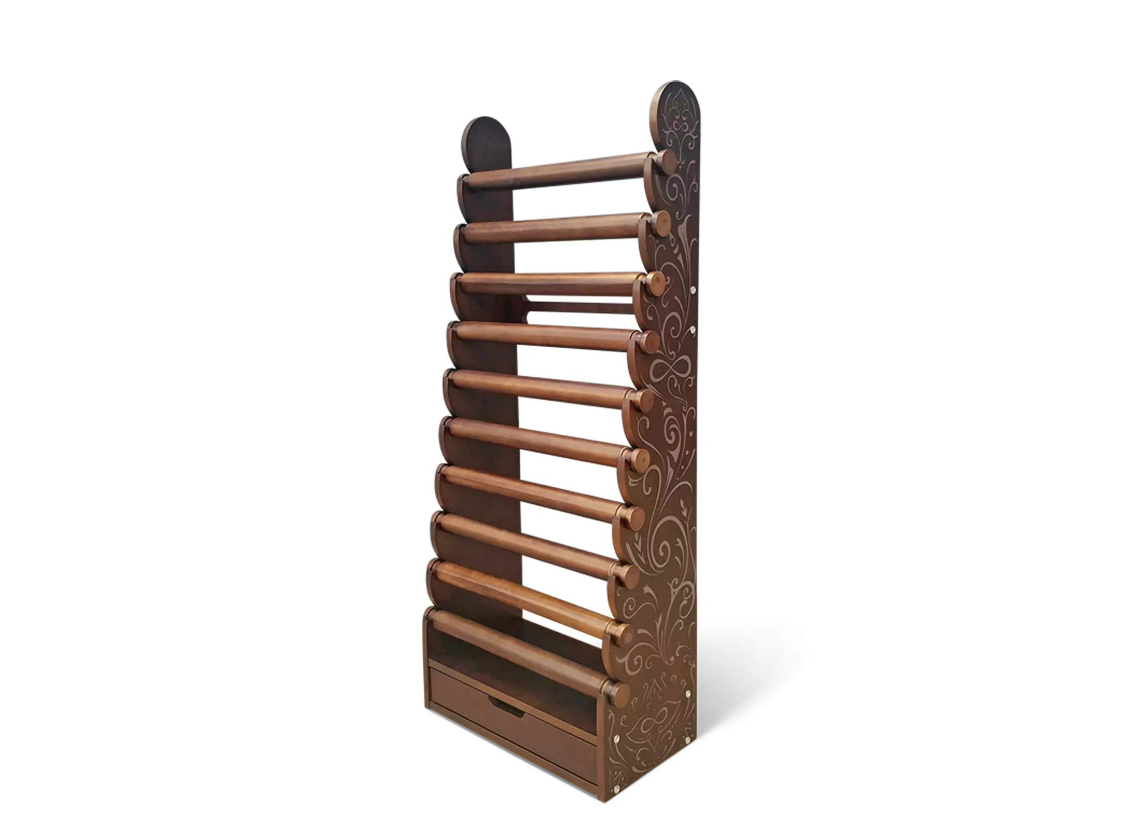 the white 10-tier bracelet display — view 2