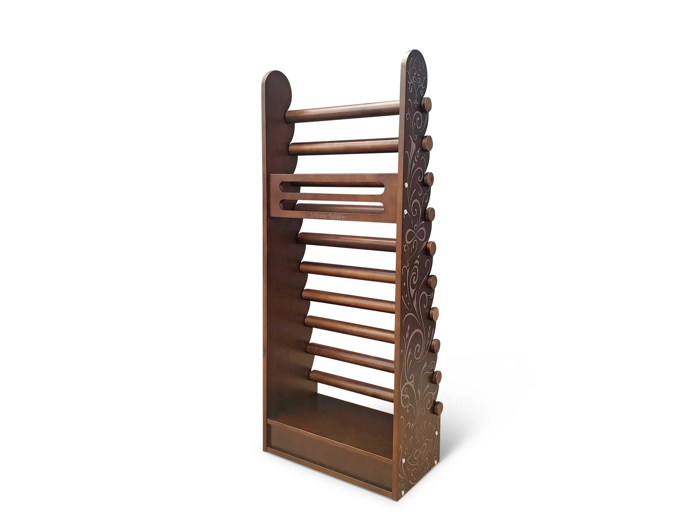 the white 10-tier bracelet display — view 3