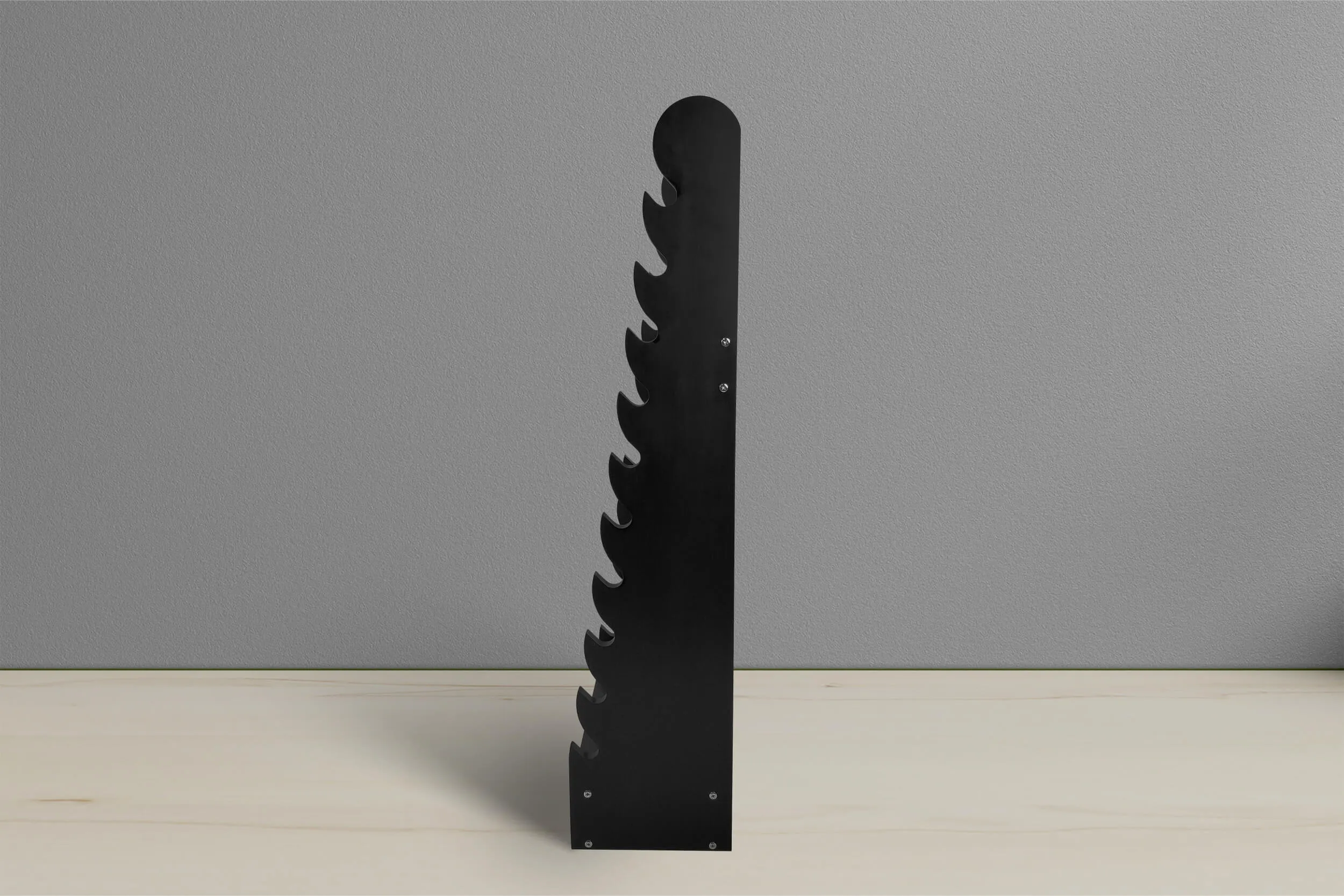 the black 10-tier bracelet display — view 2