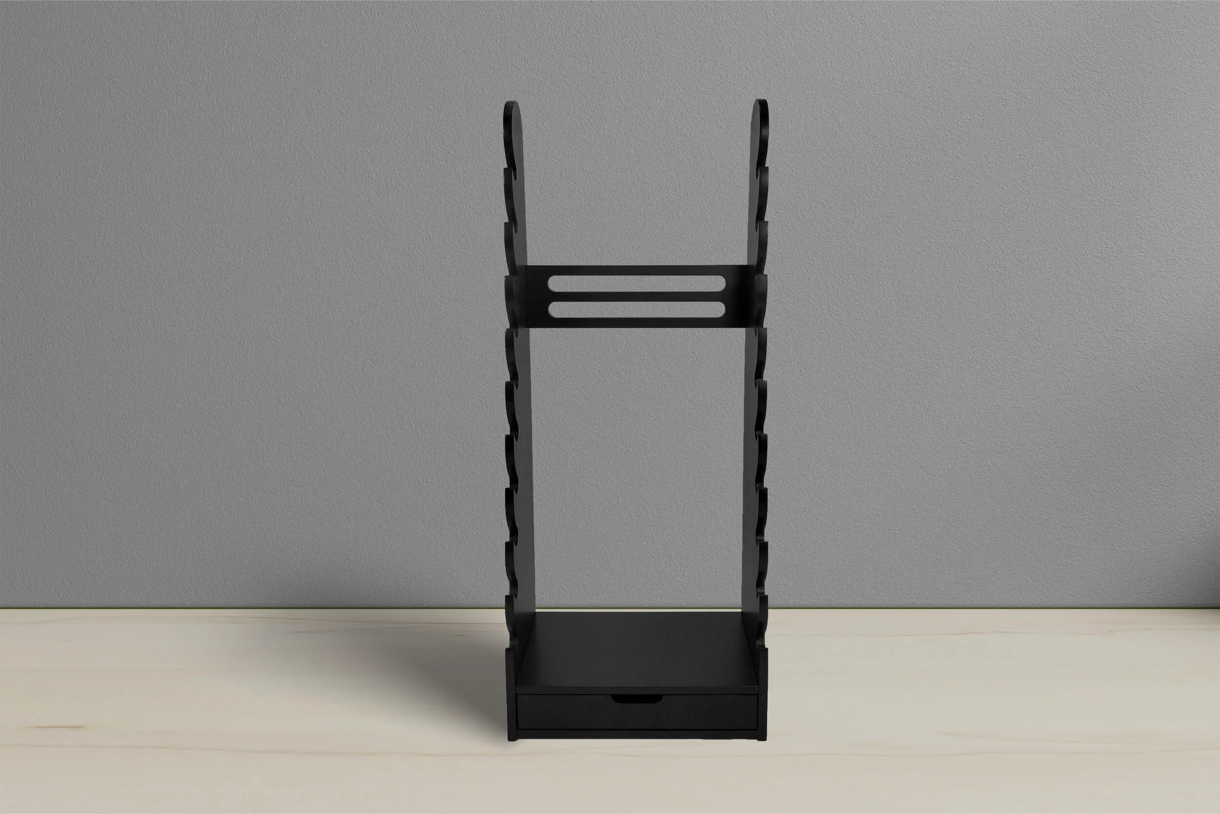 the black 10-tier bracelet display — view 11