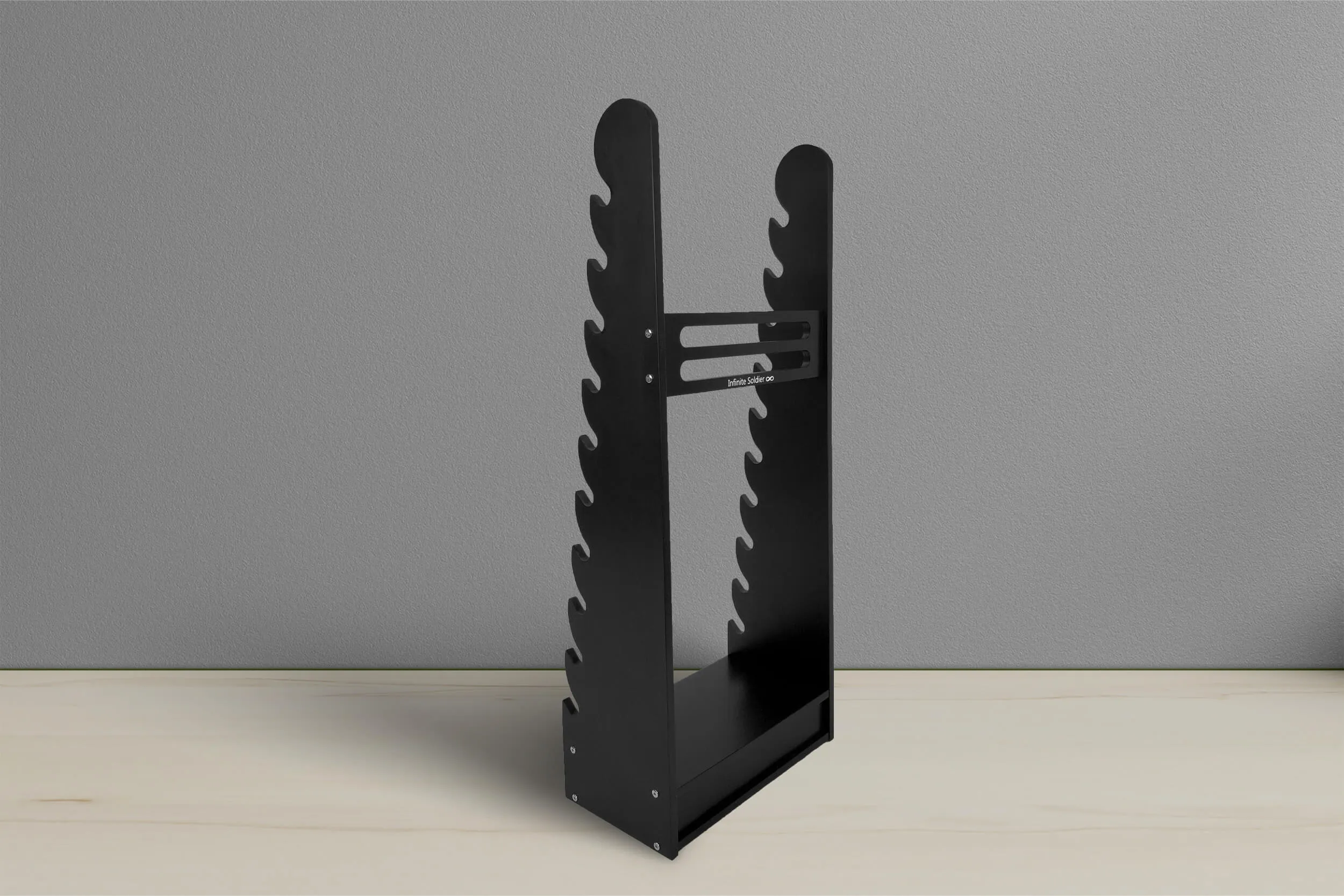 the black 10-tier bracelet display — view 12