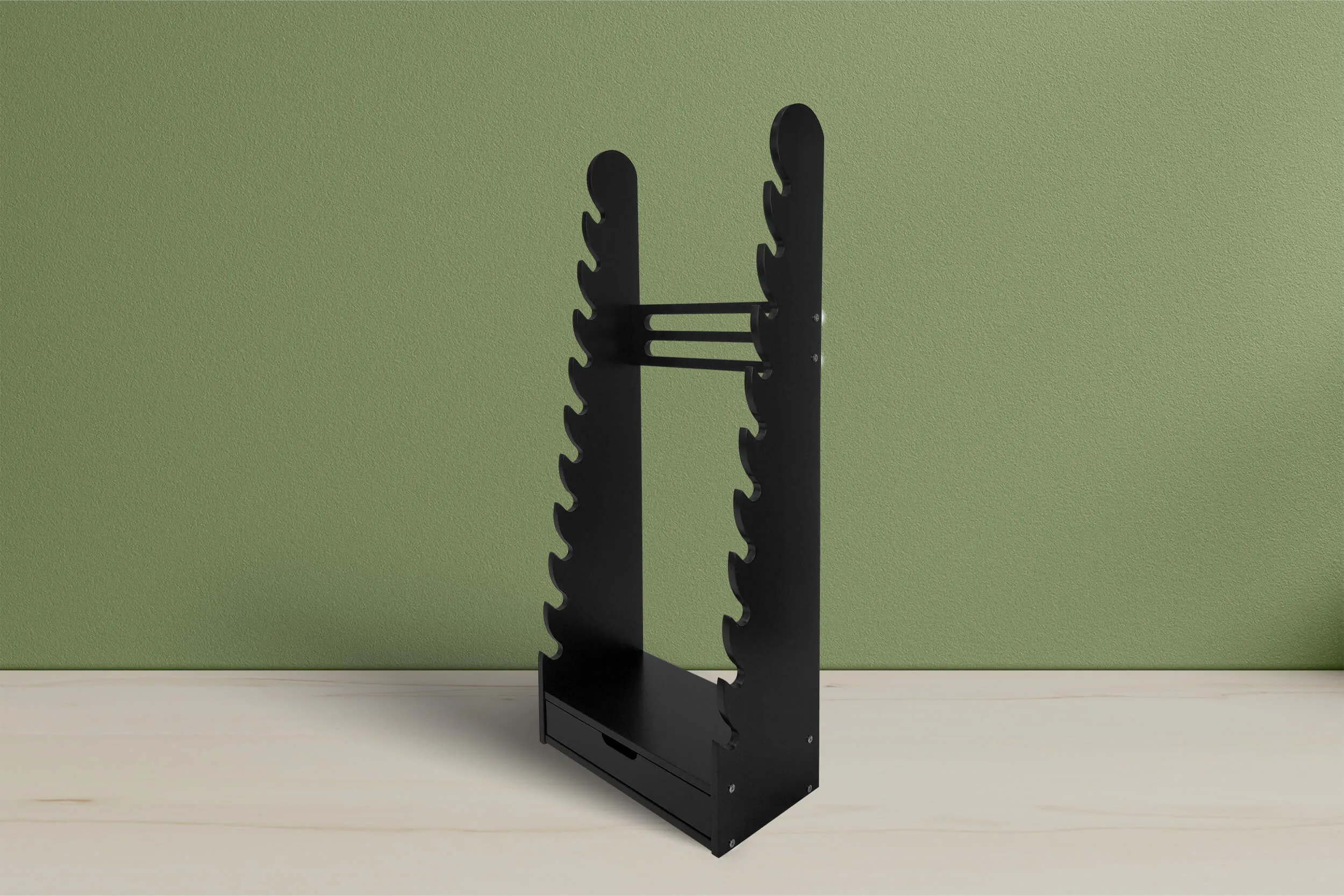 the black 10-tier bracelet display — view 15