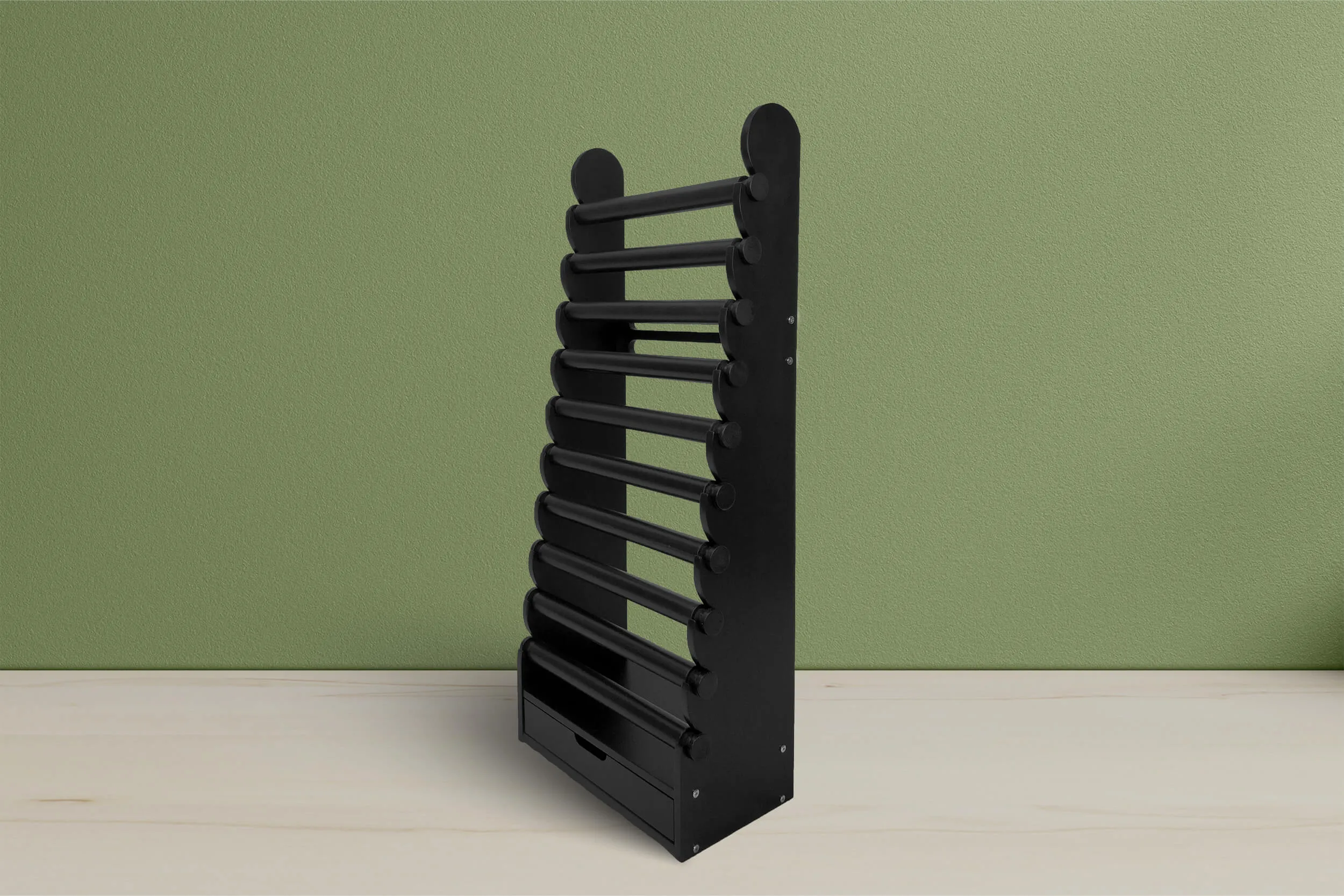 the black 10-tier bracelet display — view 20
