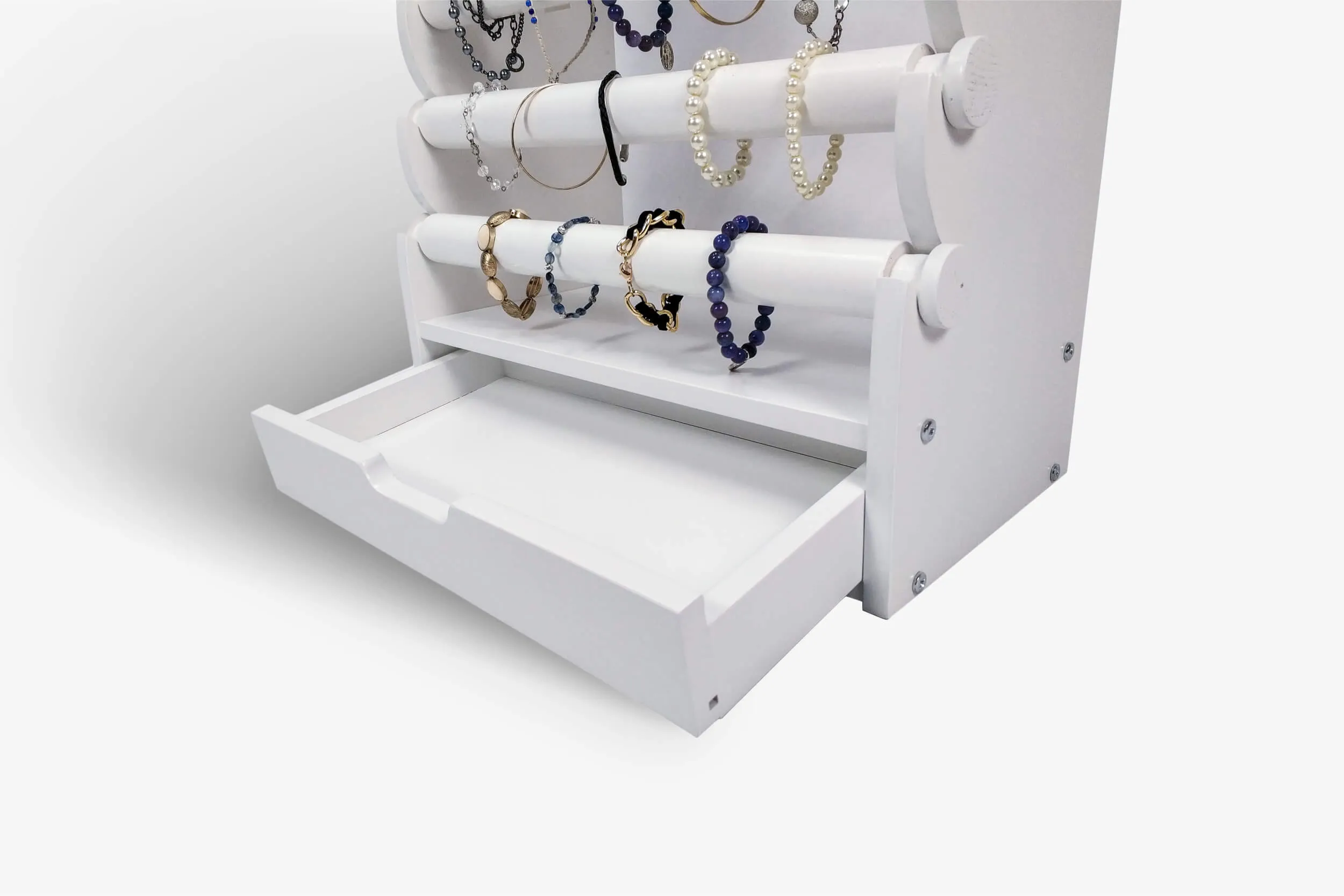 the white 10-tier bracelet display — view 12
