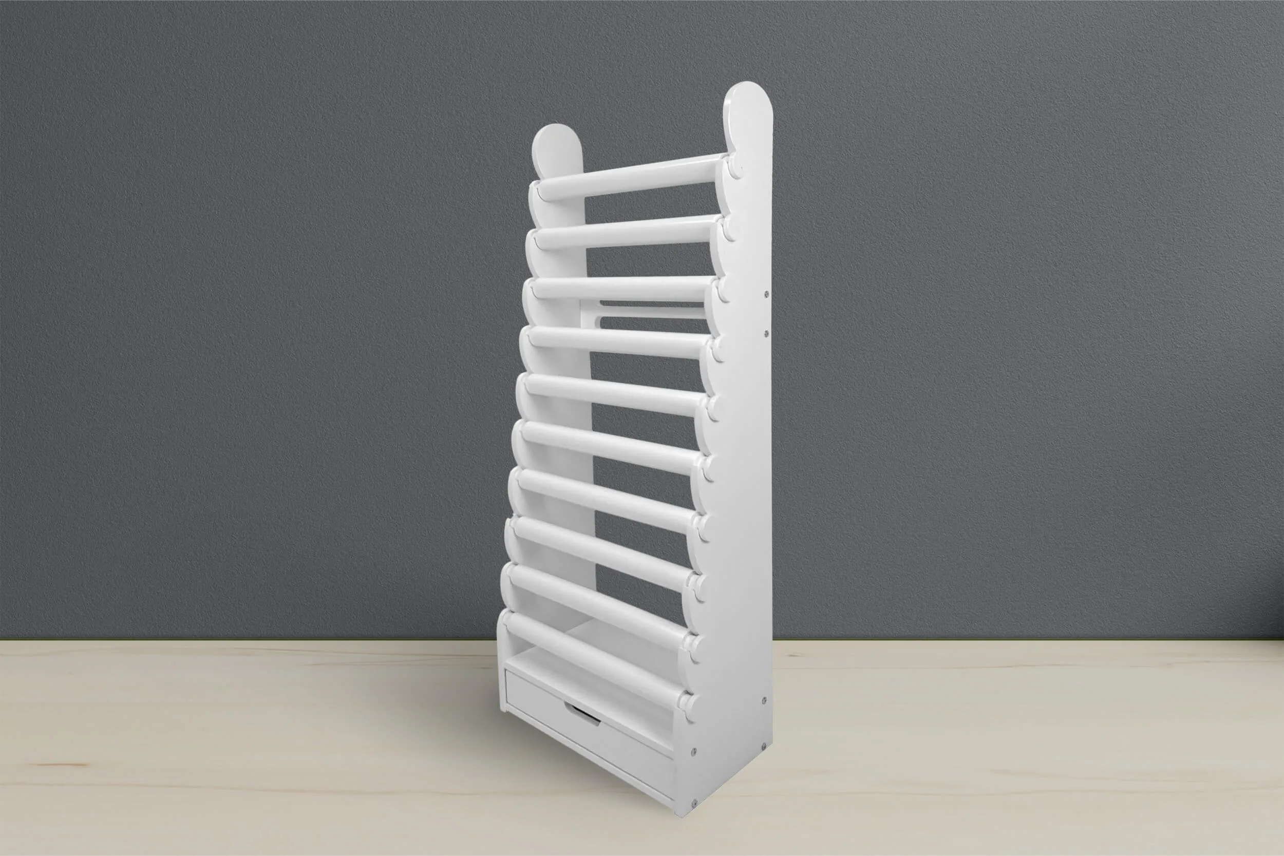 the white 10-tier bracelet display — view 13