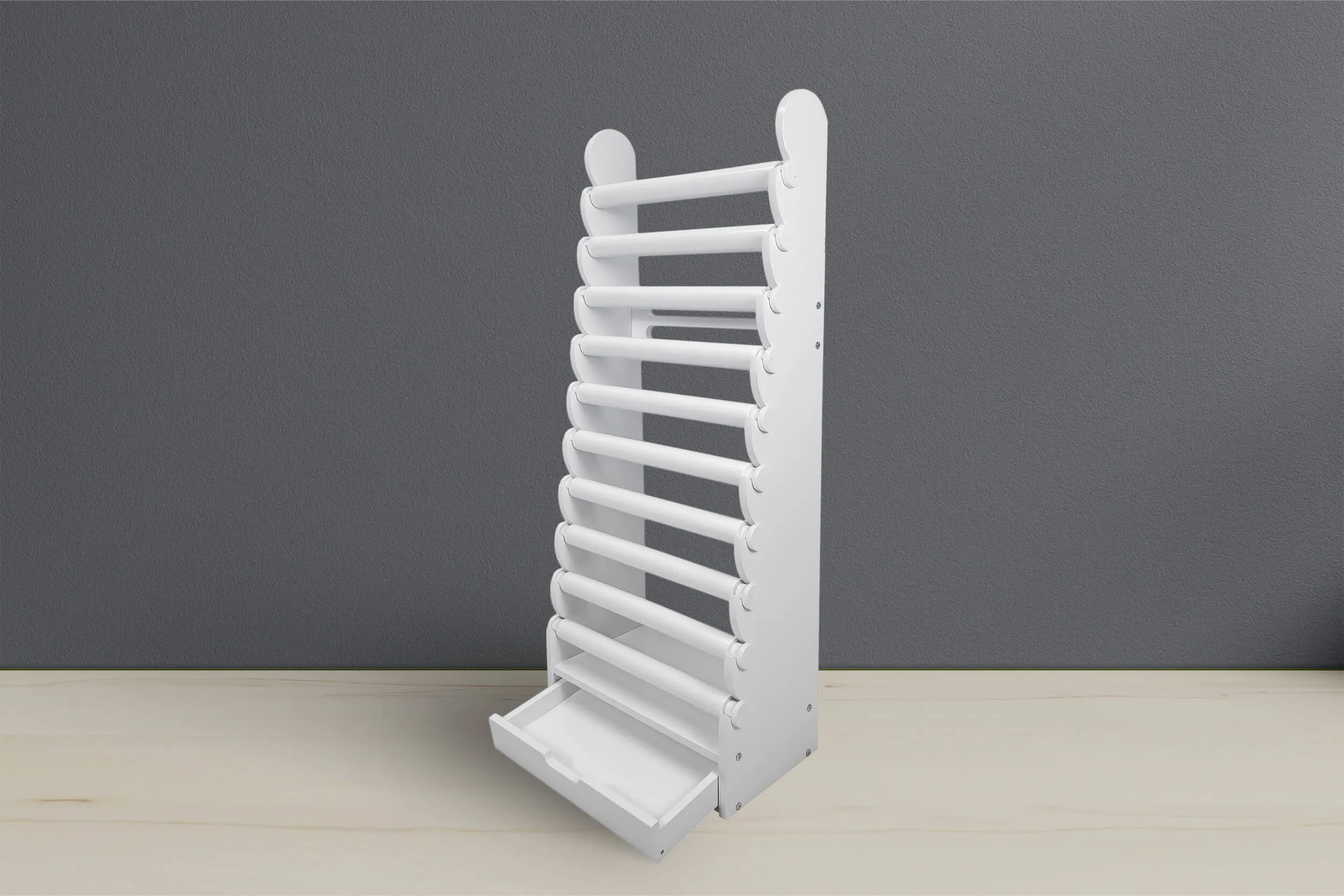 the white 10-tier bracelet display — view 15
