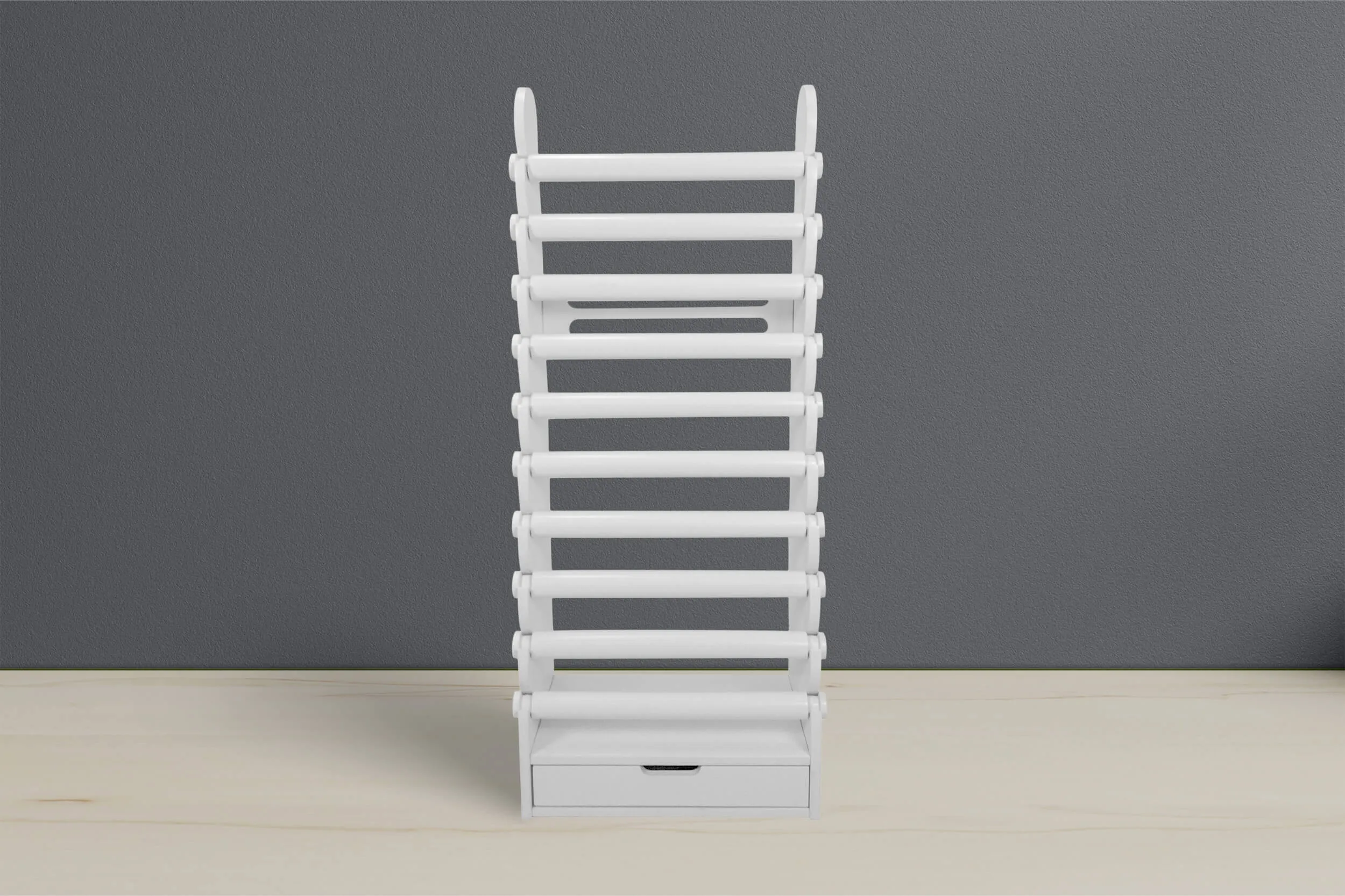 the white 10-tier bracelet display — view 17