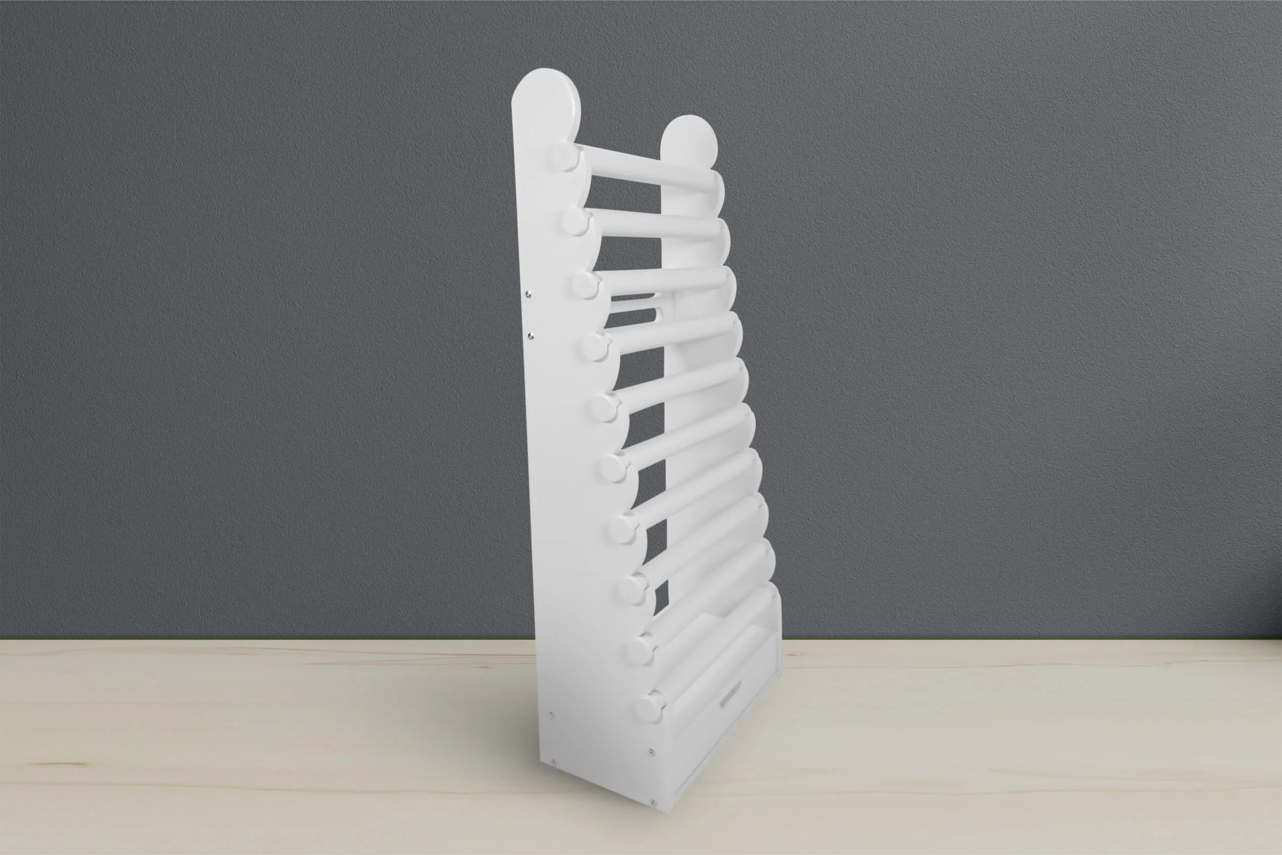 the white 10-tier bracelet display — view 18