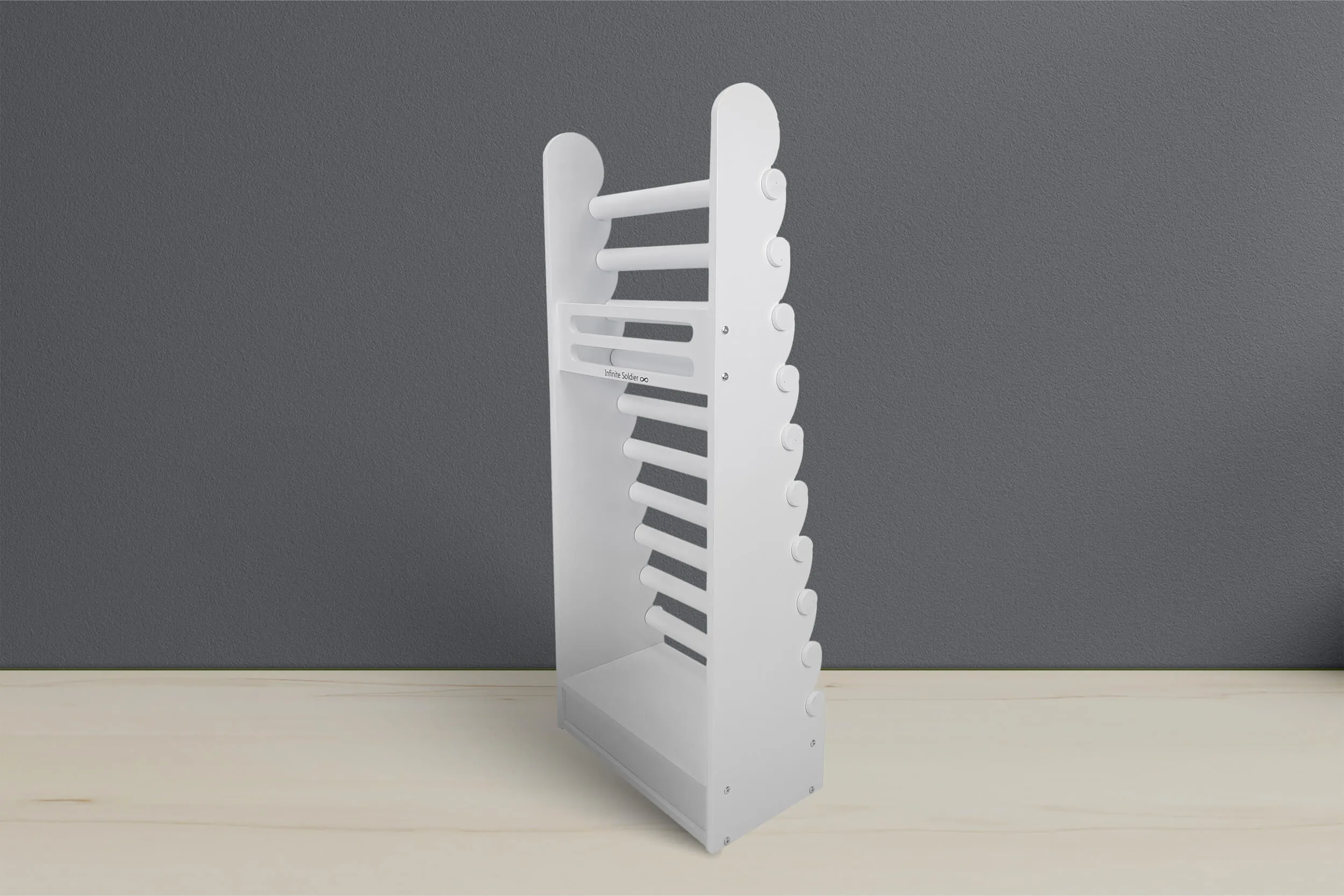 the white 10-tier bracelet display — view 19