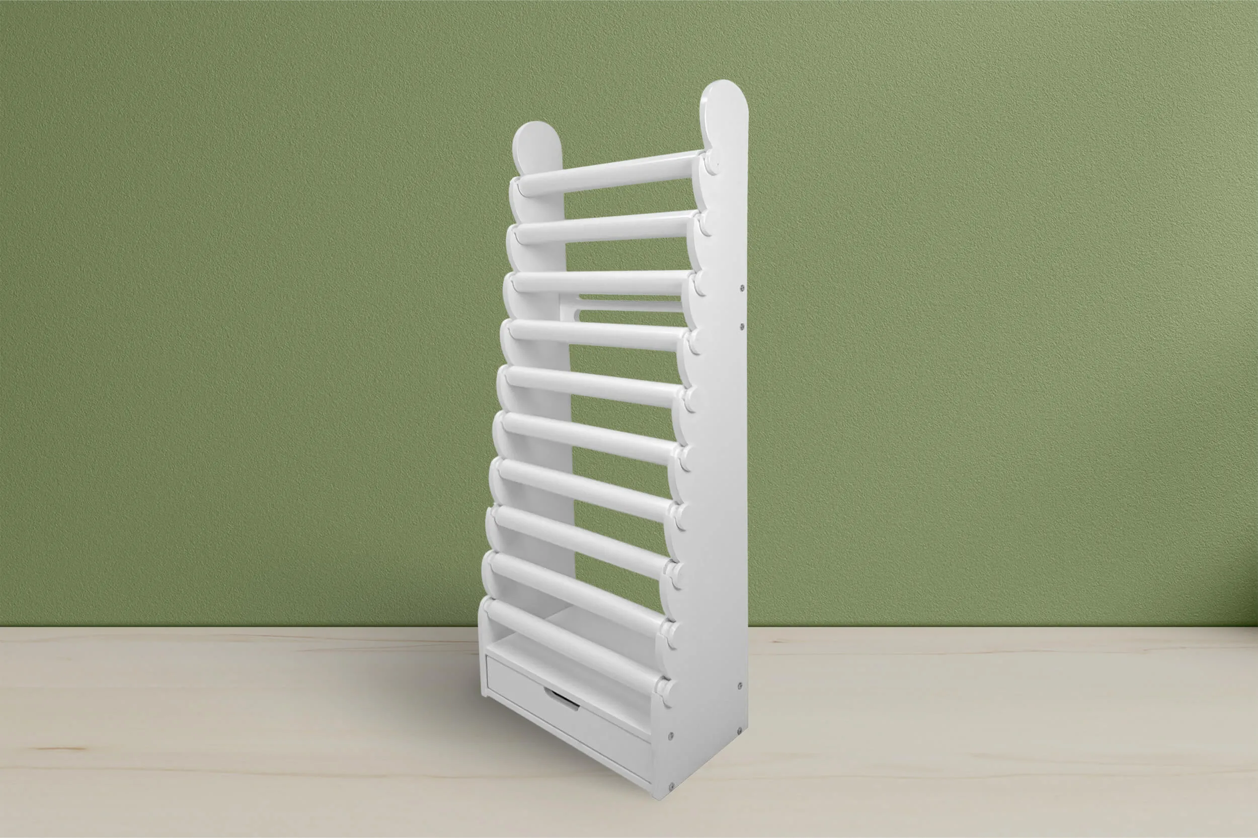 the white 10-tier bracelet display — view 24