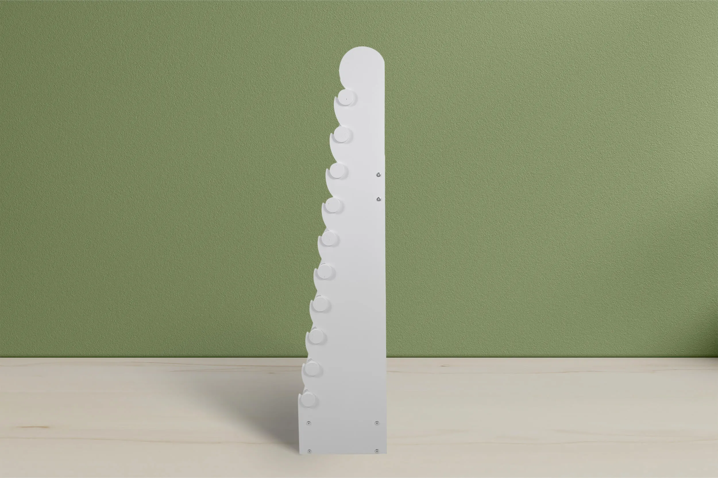 the white 10-tier bracelet display — view 25
