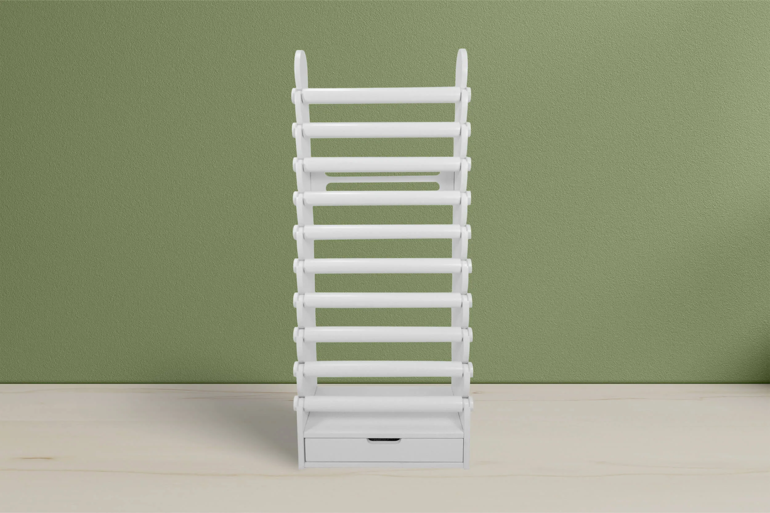 the white 10-tier bracelet display — view 27