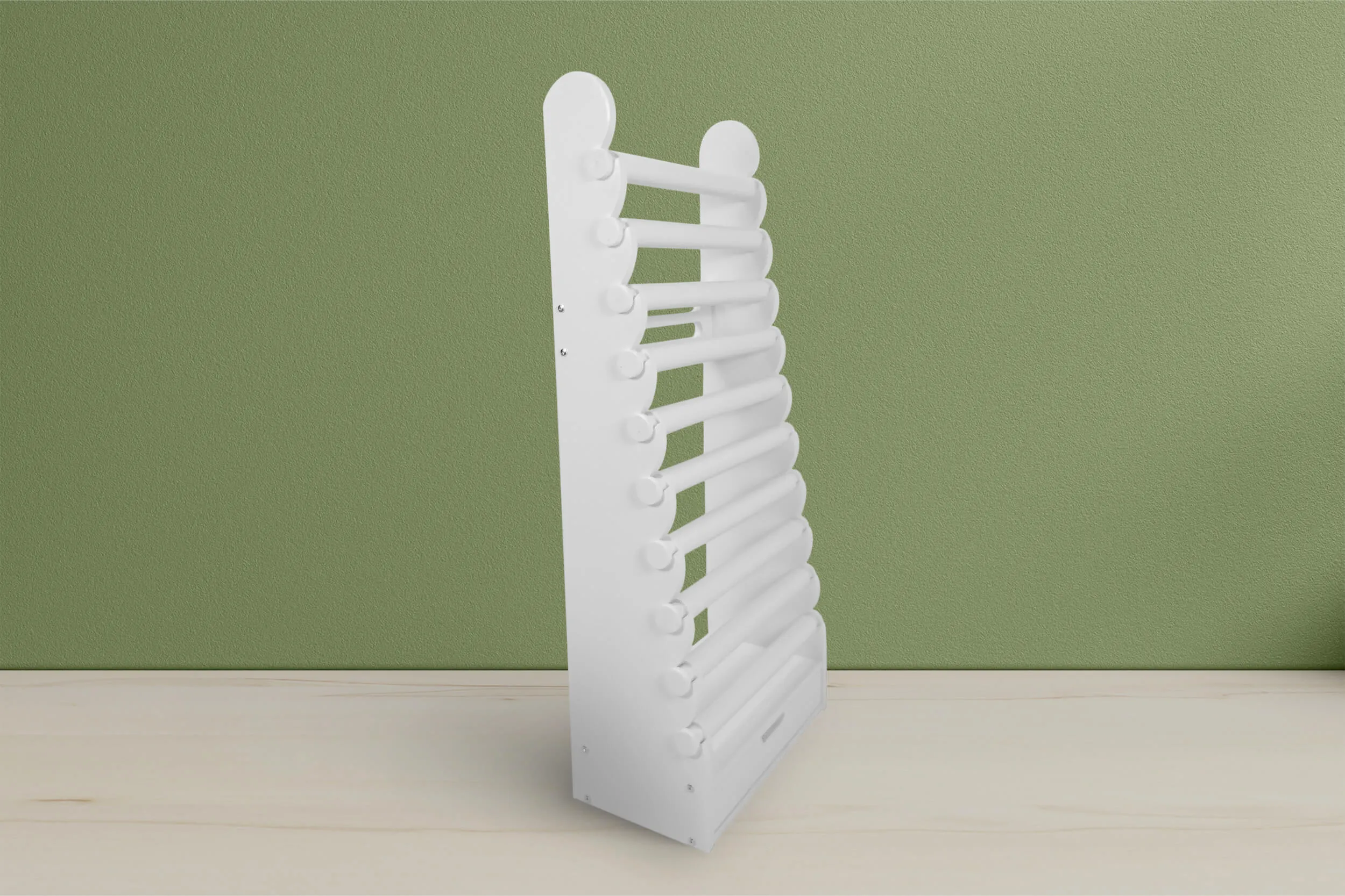 the white 10-tier bracelet display — view 28