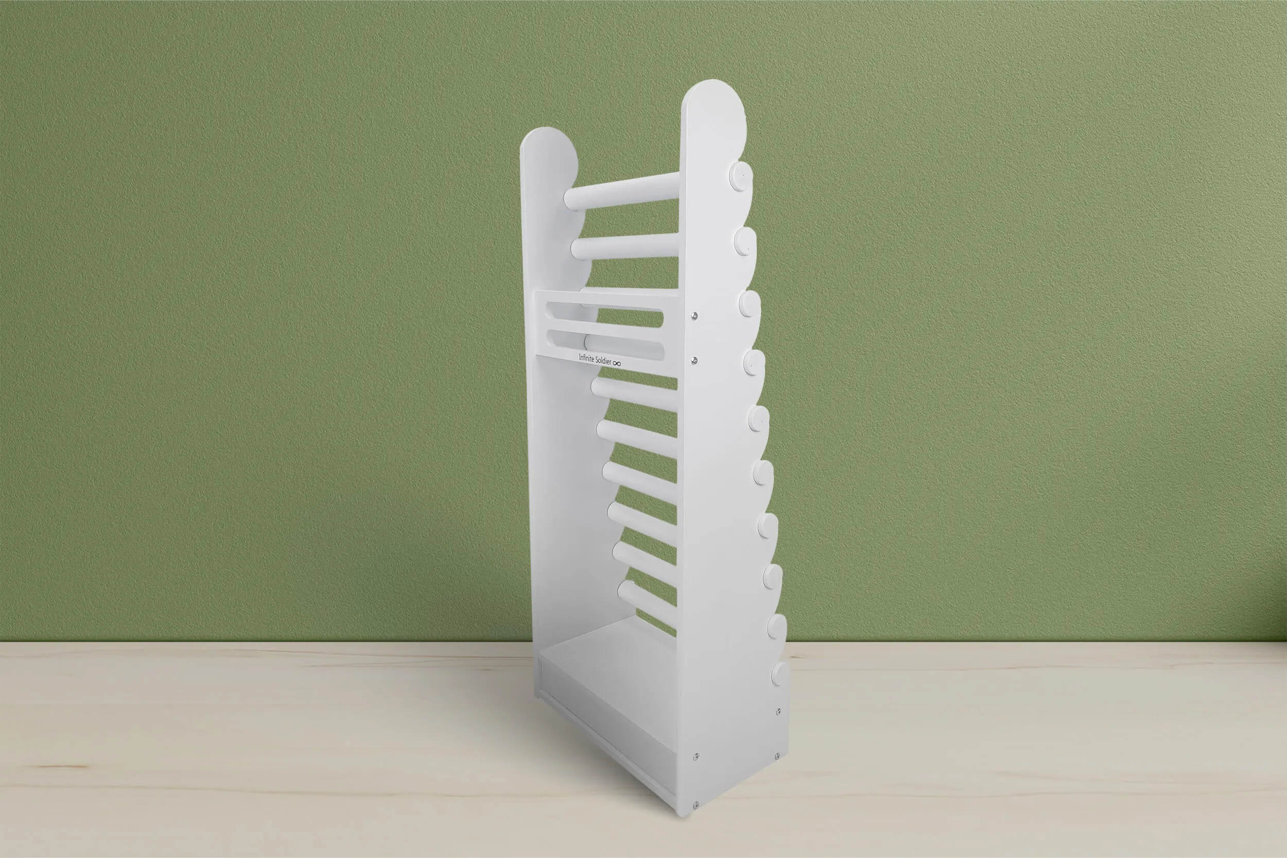 the white 10-tier bracelet display — view 29